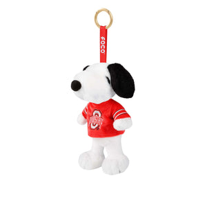 Ohio State Buckeyes NCAA Plush Snoopy Peanuts Bag Charm Keychain