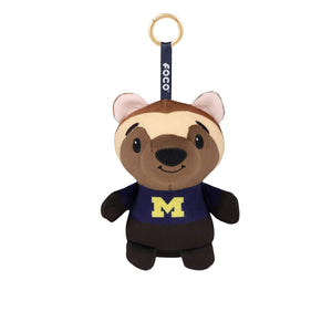 Michigan Wolverines NCAA Plush Teamie Beanie Bag Charm Keychain
