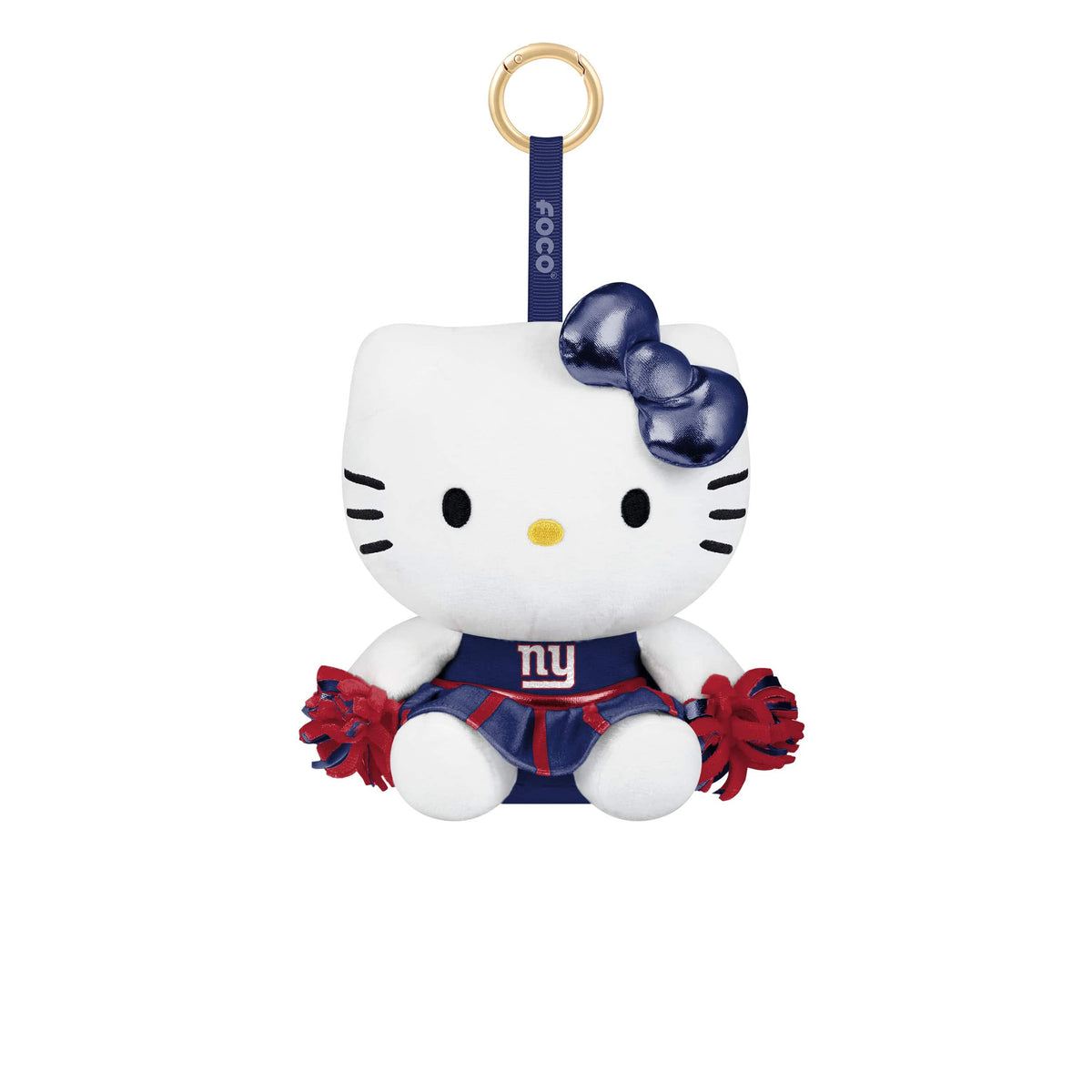 New York Giants NFL Plush Hello Kitty® Cheer Outfit Bag Charm Keychain