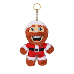 San Francisco 49ers NFL Plush Mascot Santa Bag Charm Keychain