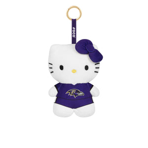 Baltimore Ravens NFL Plush Hello Kitty® Bag Charm Keychain