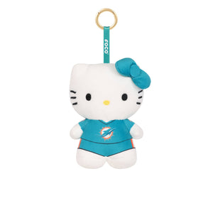 Miami Dolphins NFL Plush Hello Kitty® Bag Charm Keychain