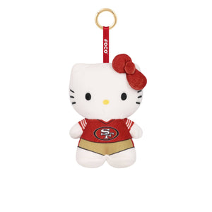 San Francisco 49ers NFL Plush Hello Kitty® Bag Charm Keychain