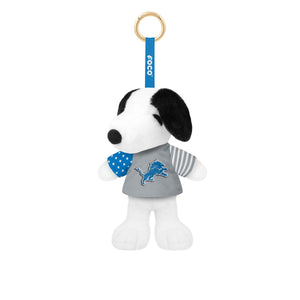 Detroit Lions NFL Americana Plush Snoopy Peanuts Bag Charm Keychain