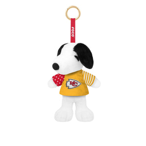 Kansas City Chiefs NFL Americana Plush Snoopy Peanuts Bag Charm Keychain