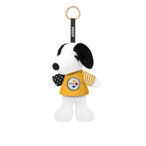 Pittsburgh Steelers NFL Americana Plush Snoopy Peanuts Bag Charm Keychain