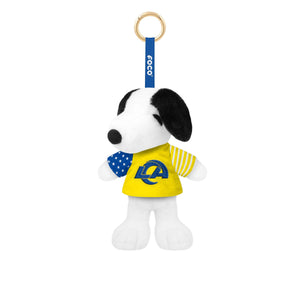Los Angeles Rams NFL Americana Plush Snoopy Peanuts Bag Charm Keychain