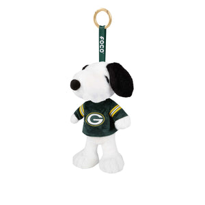 Green Bay Packers NFL Plush Snoopy Peanuts Bag Charm Keychain
