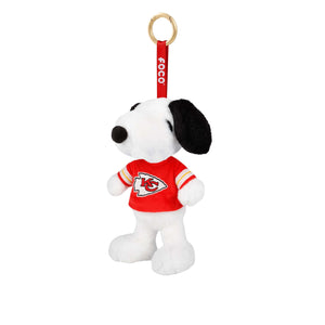 Kansas City Chiefs NFL Plush Snoopy Peanuts Bag Charm Keychain
