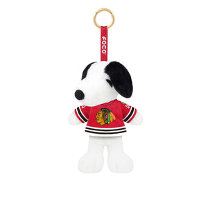 Chicago Blackhawks NHL Plush Snoopy Peanuts Bag Charm Keychain