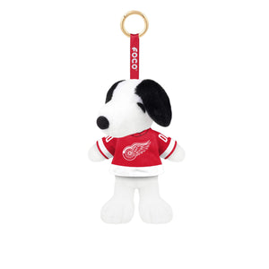 Detroit Red Wings NHL Plush Snoopy Peanuts Bag Charm Keychain