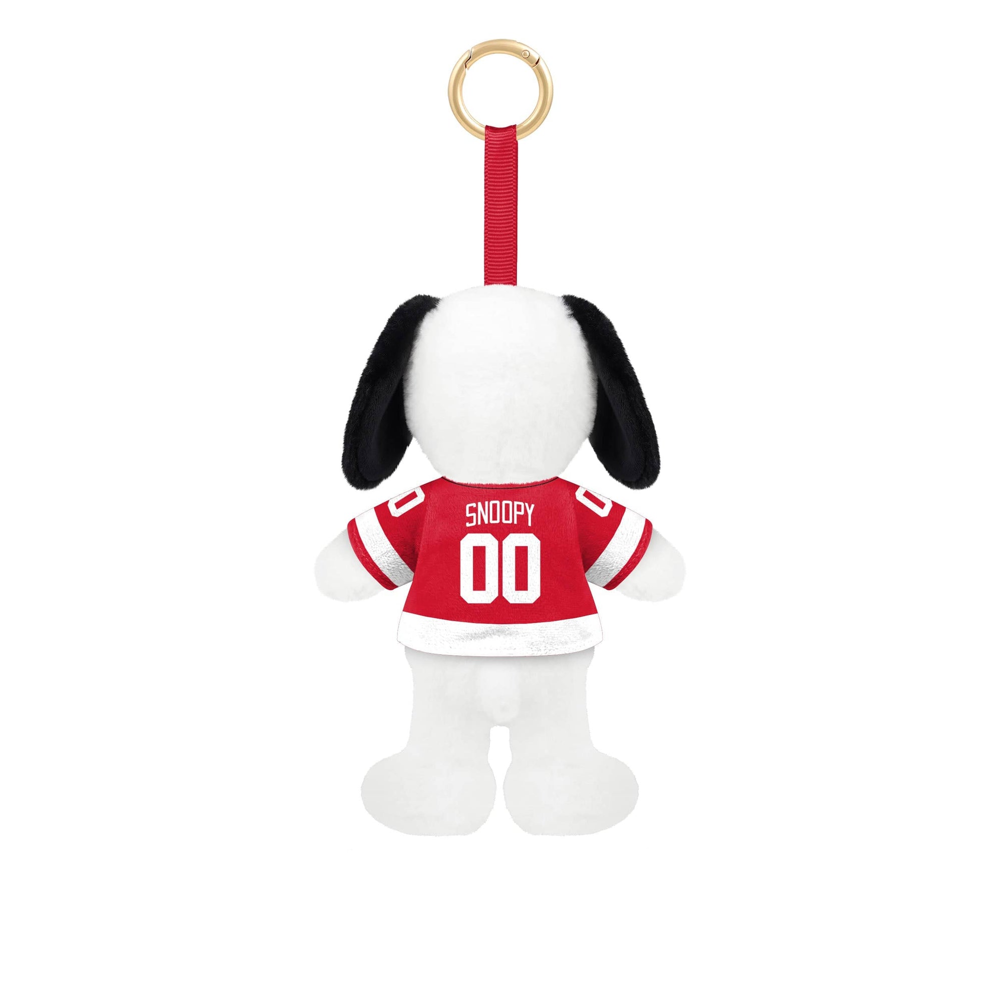 Detroit Red Wings NHL Plush Snoopy Peanuts Bag Charm Keychain (PREORDE