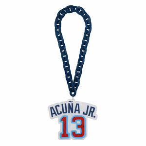 Ronald Acuna Jr Atlanta Braves MLB Neon Light Up Big Logo Player Chain
