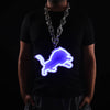 Detroit Lions NFL Neon Light Up Big Logo Chain