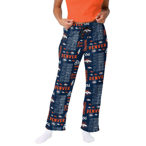 Denver Broncos NFL Womens Mini Print Lounge Pants
