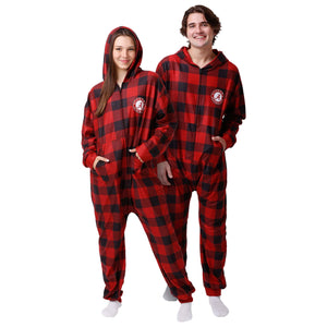 FOCO Tennessee Titans NFL Plaid One Piece Pajamas - XL