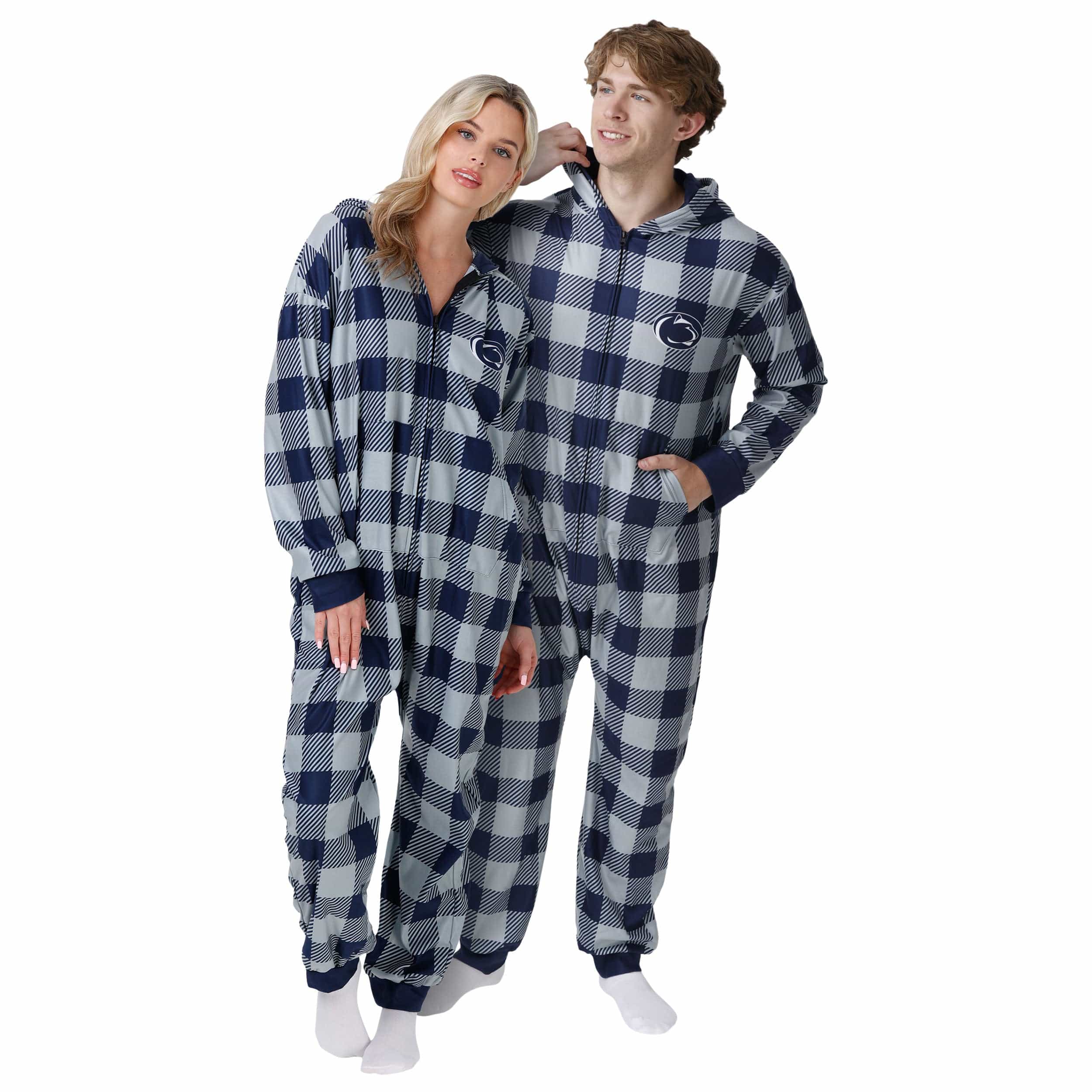 FOCO Las Vegas Raiders NFL Plaid One Piece Pajamas