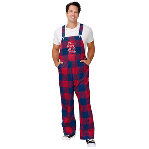 St Louis Cardinals MLB Mens Plaid Bib Overalls