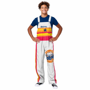 Houston Astros MLB Mens Throwback Stripe Thematic Bib Overalls