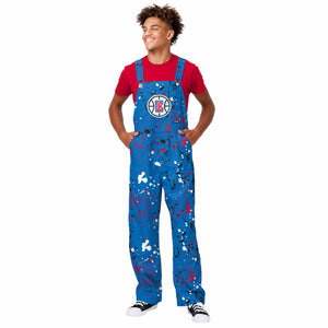 Los Angeles Clippers NBA Mens Paint Splatter Bib Overalls