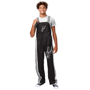 San Antonio Spurs NBA Mens Team Stripe Bib Overalls