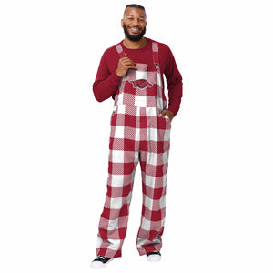 Arkansas Razorbacks NCAA Mens Plaid Bib Overalls