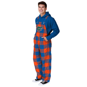 Florida Gators NCAA Mens Plaid Bib Overalls