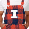 Illinois Fighting Illini NCAA Mens Plaid Bib Overalls