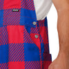 Kansas Jayhawks NCAA Mens Plaid Bib Overalls