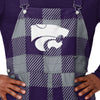 Kansas State Wildcats NCAA Mens Plaid Bib Overalls