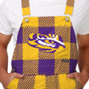 LSU Tigers NCAA Mens Plaid Bib Overalls