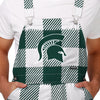 Michigan State Spartans NCAA Mens Plaid Bib Overalls