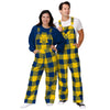 Michigan Wolverines NCAA Mens Plaid Bib Overalls