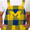 Michigan Wolverines NCAA Mens Plaid Bib Overalls