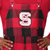 NC State Wolfpack NCAA Mens Plaid Bib Overalls