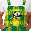 Oregon Ducks NCAA Mens Plaid Bib Overalls