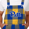 Pittsburgh Panthers NCAA Mens Plaid Bib Overalls