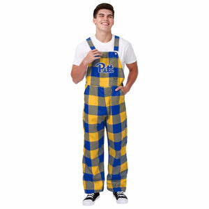 Pittsburgh Panthers NCAA Mens Plaid Bib Overalls