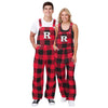 Rutgers Scarlet Knights NCAA Mens Plaid Bib Overalls