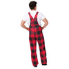 Rutgers Scarlet Knights NCAA Mens Plaid Bib Overalls