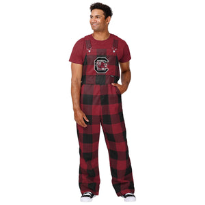 South Carolina Gamecocks NCAA Mens Plaid Bib Overalls