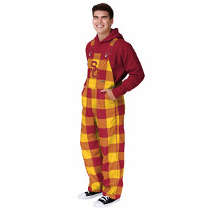 USC Trojans NCAA Mens Plaid Bib Overalls