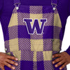 Washington Huskies NCAA Mens Plaid Bib Overalls