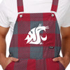 Washington State Cougars NCAA Mens Plaid Bib Overalls