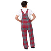 Washington State Cougars NCAA Mens Plaid Bib Overalls