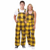 Wyoming Cowboys NCAA Mens Plaid Bib Overalls