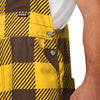 Wyoming Cowboys NCAA Mens Plaid Bib Overalls