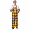 Wyoming Cowboys NCAA Mens Plaid Bib Overalls