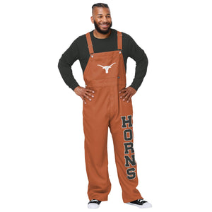 Texas Longhorns NCAA Mens Big Logo Bib Overalls