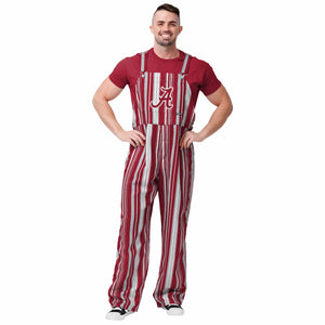 Alabama Crimson Tide NCAA Mens Hyper Stripe Bib Overalls